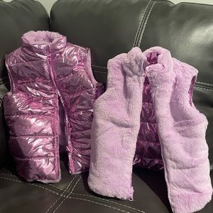 New With Tags-Adorable little girls Pink reversible vest